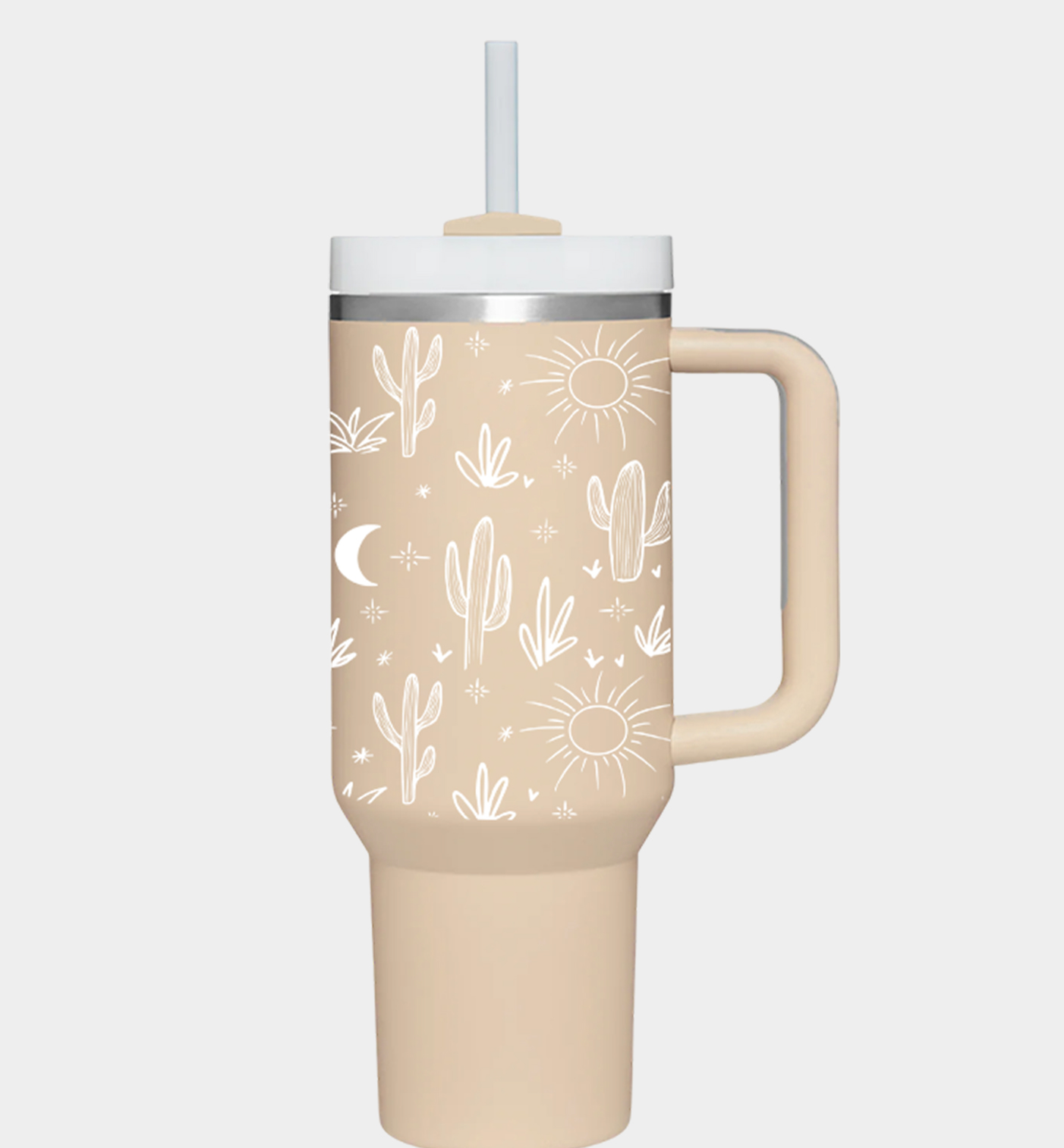 Stanley Dupe Insulated Cup with Handle  The Rustic Cactus Boutique – Motis  & CO