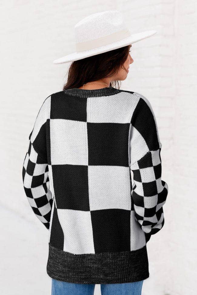 Rach Checkered Knit Sweater