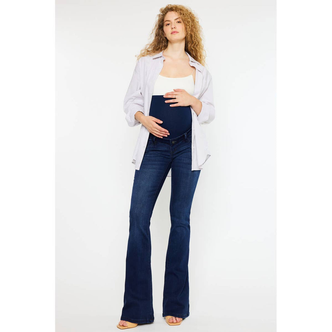 Kelly Maternity Flare Jeans Kan Can Maternity Jeans – Little Baby